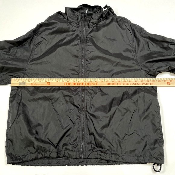 Eddie Bauer EBTEK Ripstop Windbreaker Jacket Mens Size M Black Full Zip Hooded - Picture 8 of 14